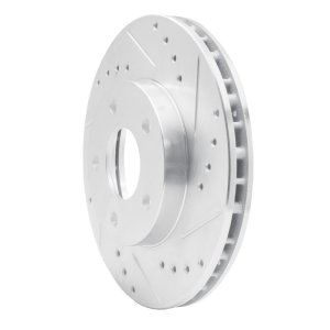 Infiniti I30 Brake Rotor (1) - Front Right - R1 Concepts - Drilled & Slotted - Silver - `99-`01